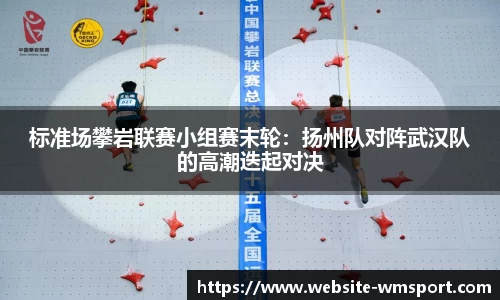 标准场攀岩联赛小组赛末轮：扬州队对阵武汉队的高潮迭起对决